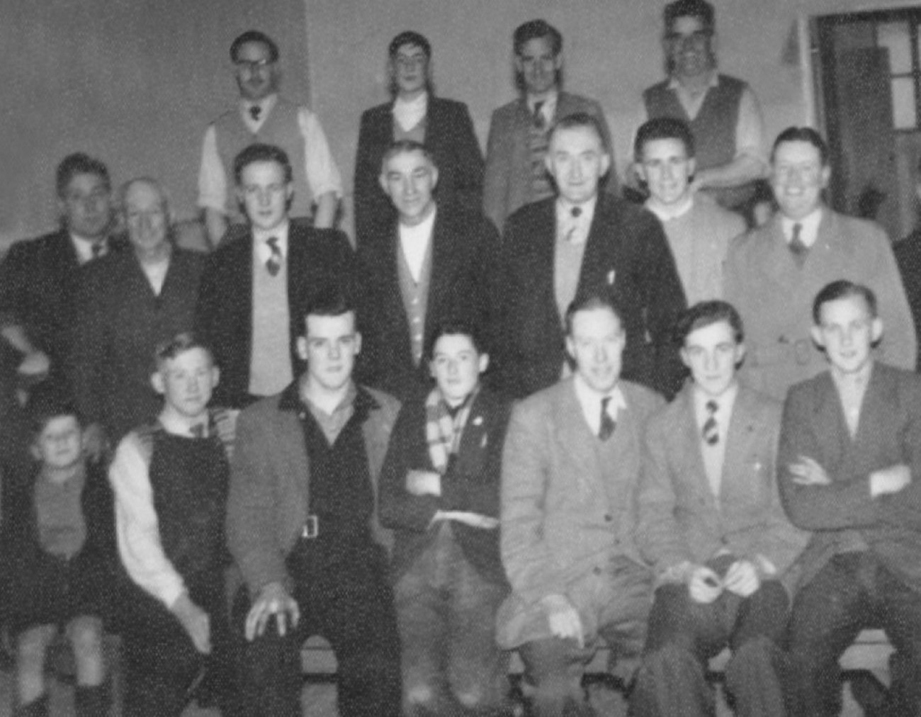 Volunteers and workers building the church